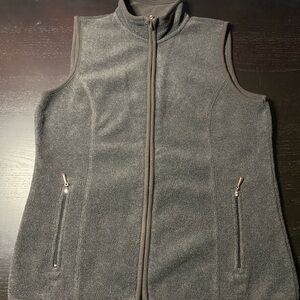 Karen Scott Charcoal Fleece Vest size S